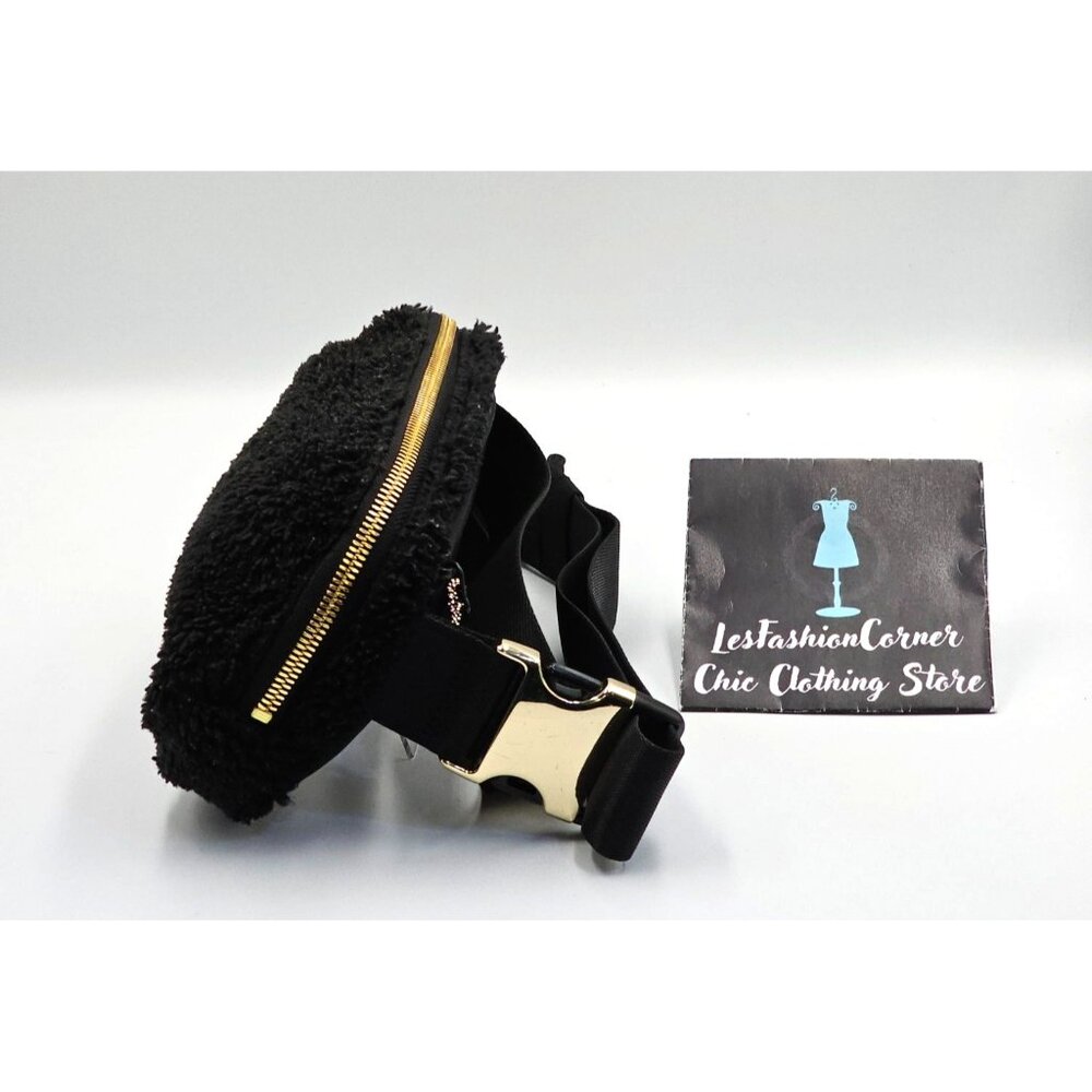 Lululemon Women's Black Sherpa Fleece Belt Bag Crossbody Waist Pack   3040 - Picture 3 of 15